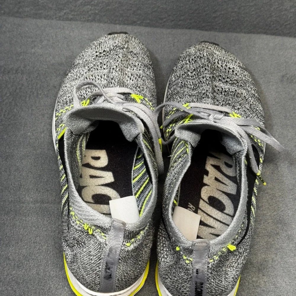 Nike Flyknit Streak Grey Volt Yellow Running Shoes 835994-007 Mens Size 10.5
